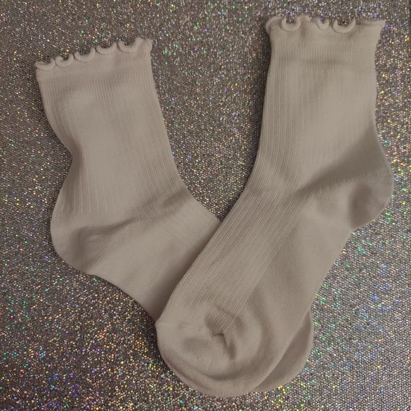 Dolls Kill Night Hear My Wish Lettuce Crew Socks - Picture 4 of 4